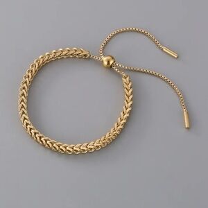 NEW Woven Gold Adjustable Chain Bracelet